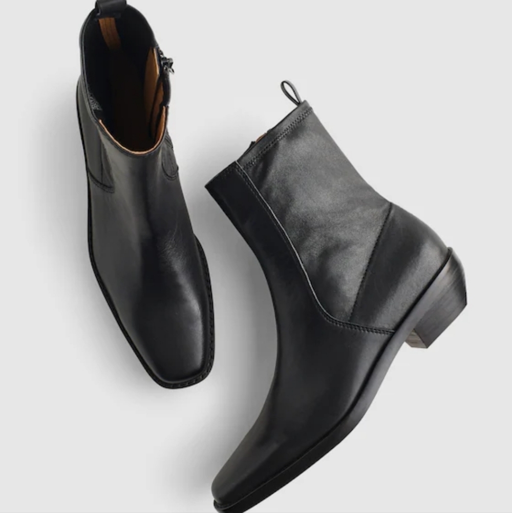 Madewell Idris Leather Ankle Boot - black - Picture 1 of 12